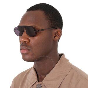BRAND NEW Fendi FE40072U-Y 01A Black Dark Grey Chain Aviator Unisex Sunglasses